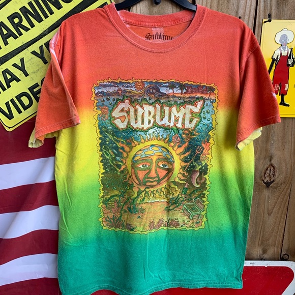 Vintage Sublime band Sea World Tie dye T-shirt Size M - Picture 1 of 7